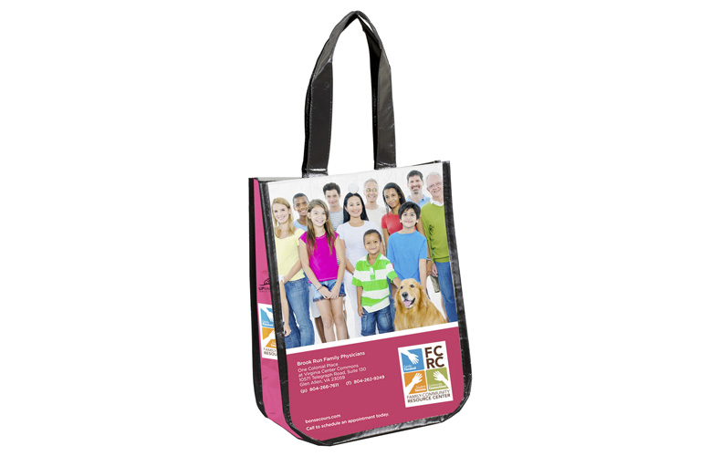 Gusset - Small Non-Woven Full Color Laminated Wrap Carry All Tote and Shopping Bag